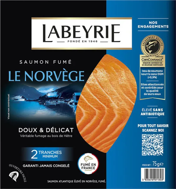 Paquet de saumon fumé Labeyrie