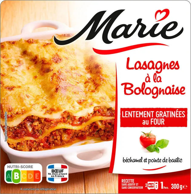 Barquette de lasagnes à la bolognaise Marie